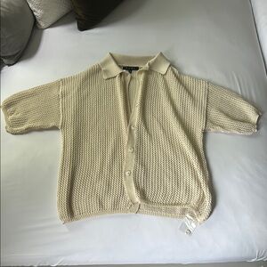 Fore Cream Button-Up Women's Sweater